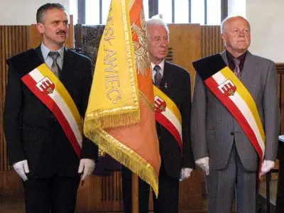 Radni Rady Miasta. Od lewej: Leszek Chudzik, Stanisław Andrusieczko i Eugeniusz Kowalski