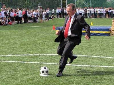 Strzał na bramkę oddał m.in. Piotr Roman