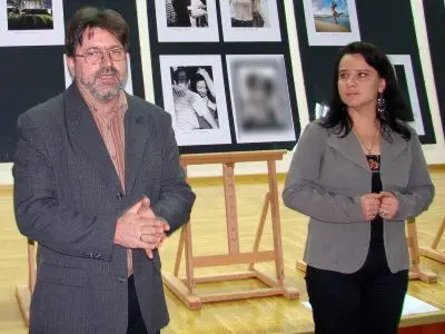 Jerzy Paluszczyszyn (juror) i Beata Widera (pomysłodawczyni konkursu)