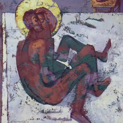Ikona małżeńska, olej na płycie, 1999 (autor: Ventzislav Piriankov)