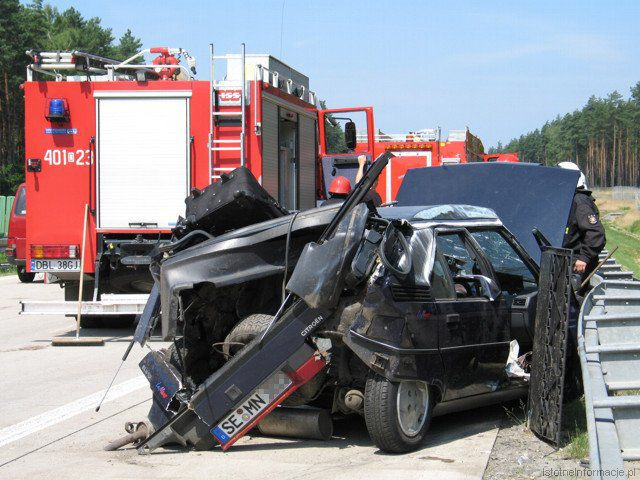 Citröen dachował na A-18