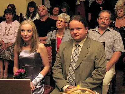 Katarzyna Maliszewska i Krzysztof Rojewski oraz świadkowie Krystyna Juszkiewicz i Zbigniew Lewandowski