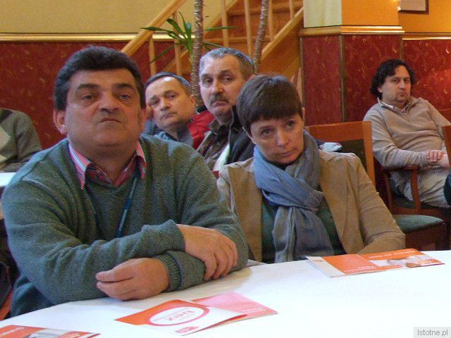 Uczestnicy spotkania z Januszem Palikotem