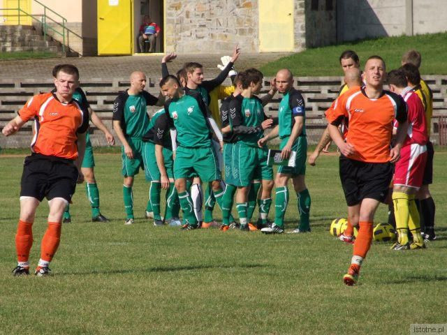 Piłkarze przed meczem