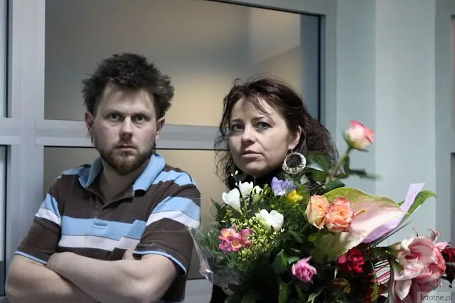 Mateusz Grobelny i Magdalena Konieczna na wernisażu