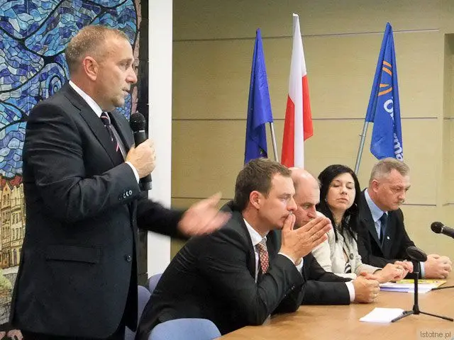 Grzegorz Schetyna, Piotr Borys, Jan Michalski, Beata Solpa-Tertel i Dariusz Kwaśniewski
