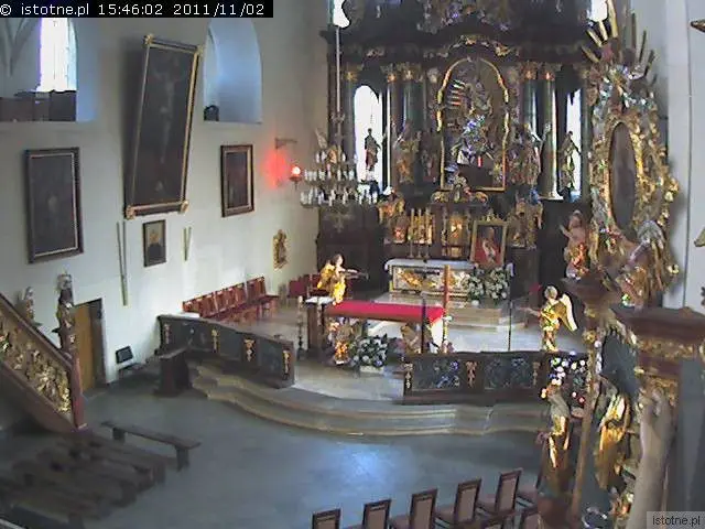 Obraz z kamery zamontowanej we wnętrzu Sanktuarium