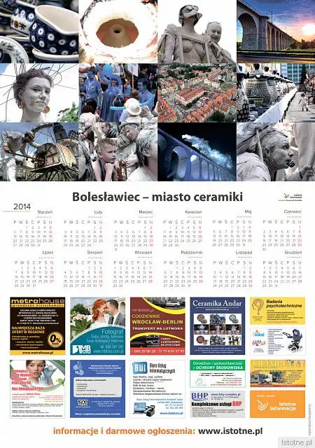 Kalendarz z okazji Święta Ceramiki na rok 2014