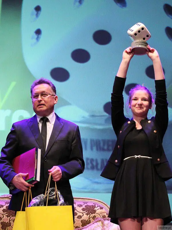 Mirosław Sakowski i Dominika Czubak, zdobywczyni pierwszego miejsca