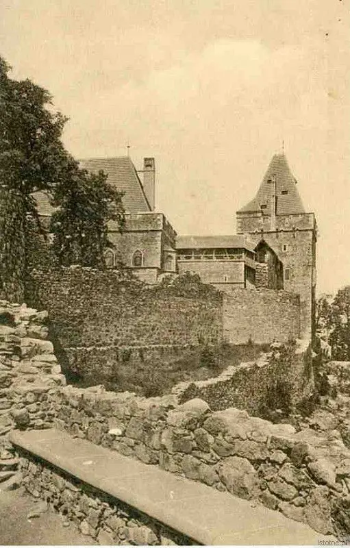 Widok na zabudowania zamkowe