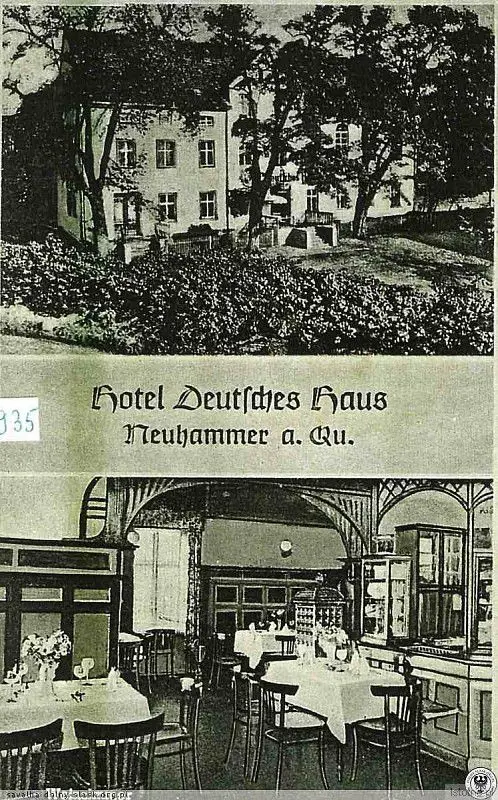 Hotel „Niemiecki Dom” na pocztówce z 1935 r.
