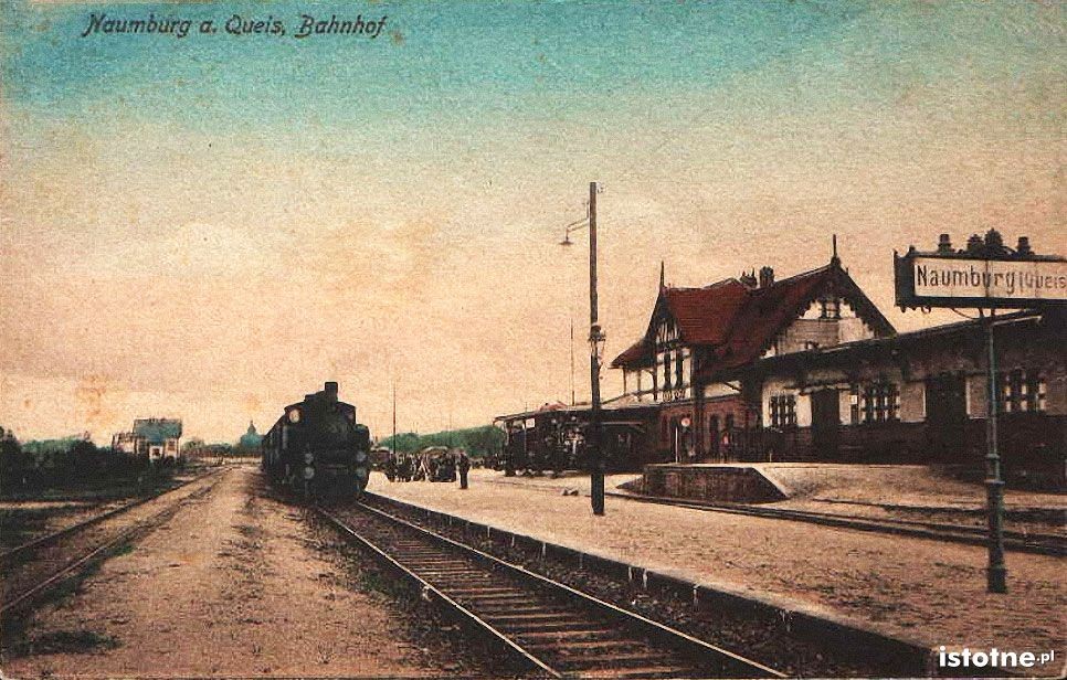 Stacja kolejowa w Nowogrodźcu na początku XX wieku