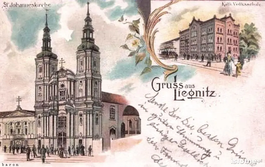 Pozdrowienia z Legnicy wysłane na początku XX w.