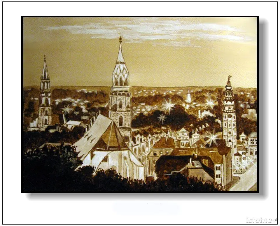 Bolesławiec kawą malowany