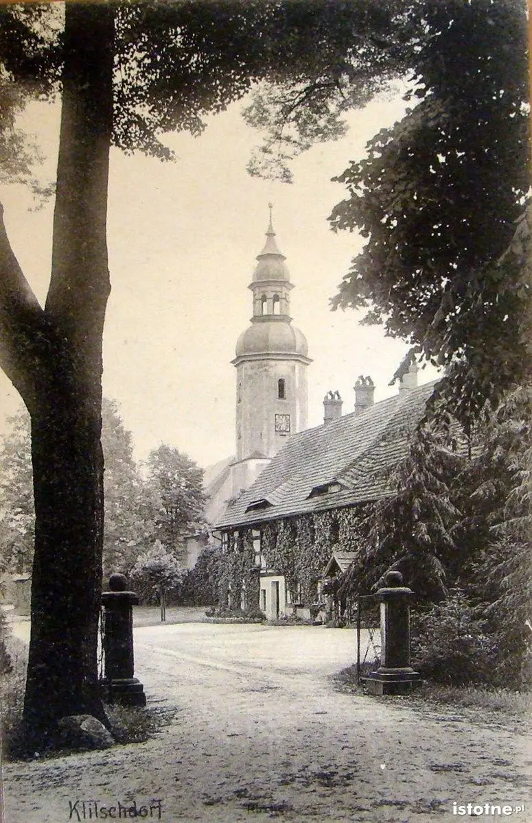 Kościół w Kliczkowie w 1915 r.