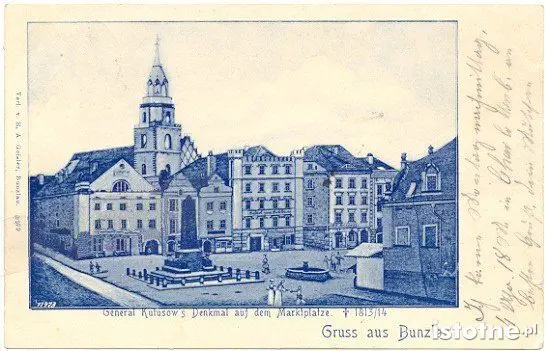Pomnik w XIX w. na bolesławieckim Rynku