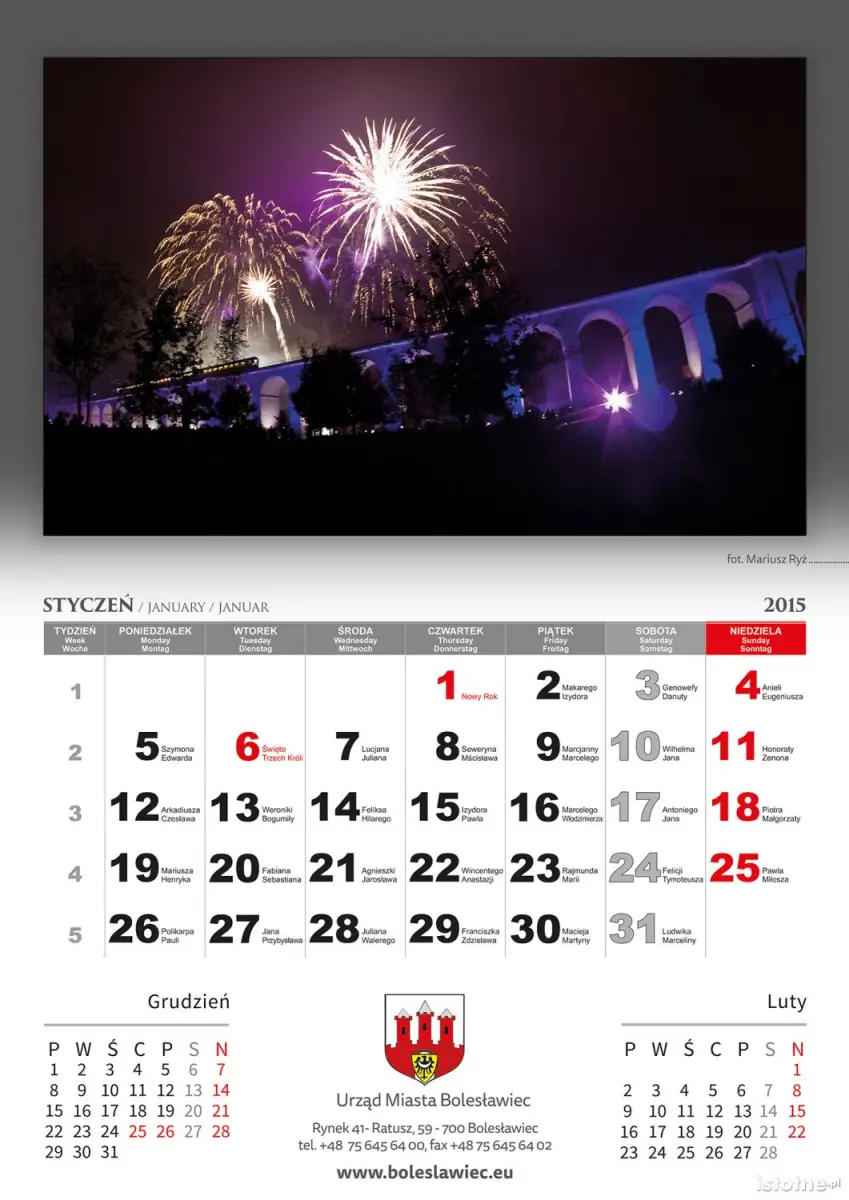 Kalendarz miejski na 2015 rok