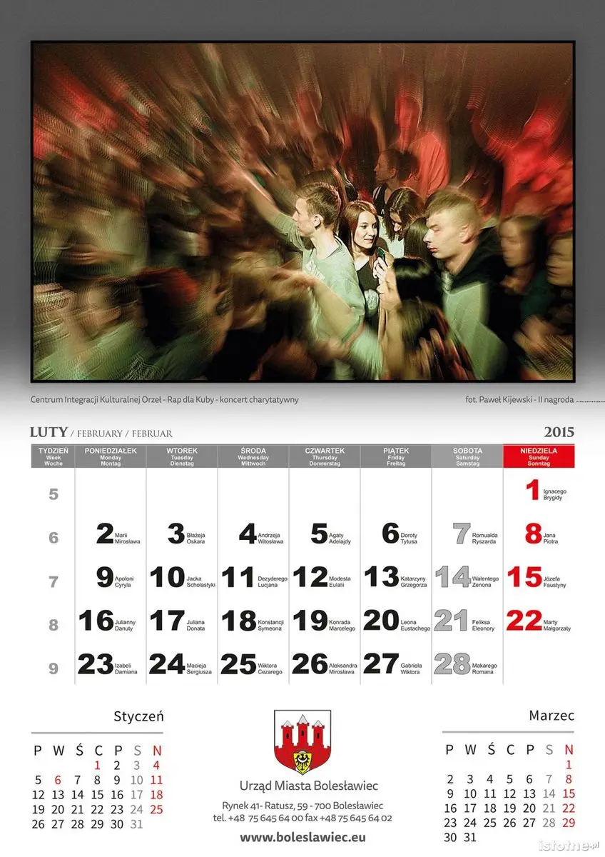 Kalendarz miejski na 2015 rok