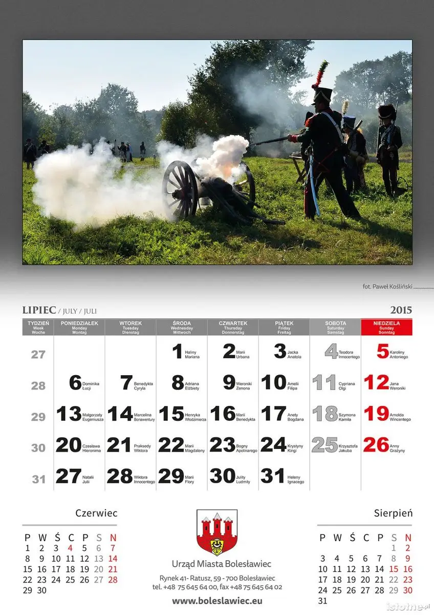 Kalendarz miejski na 2015 rok