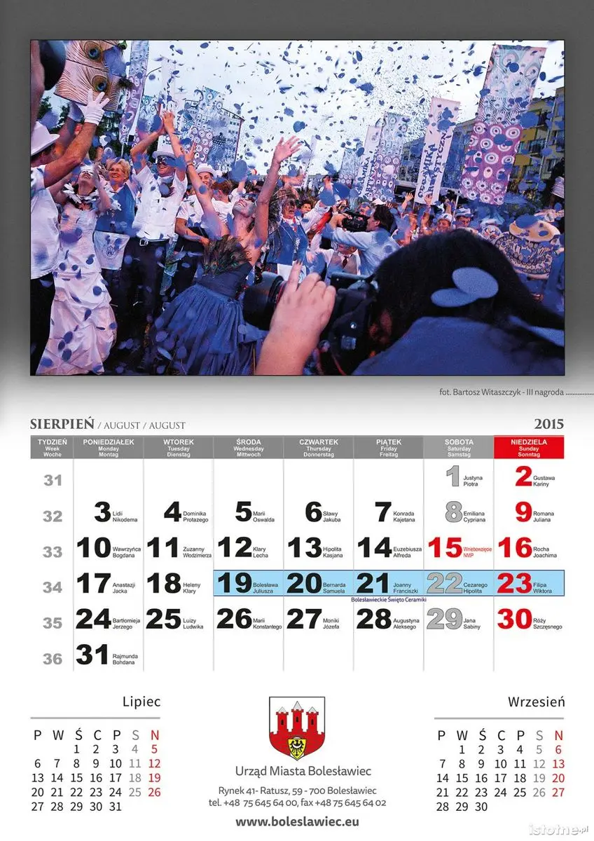 Kalendarz miejski na 2015 rok