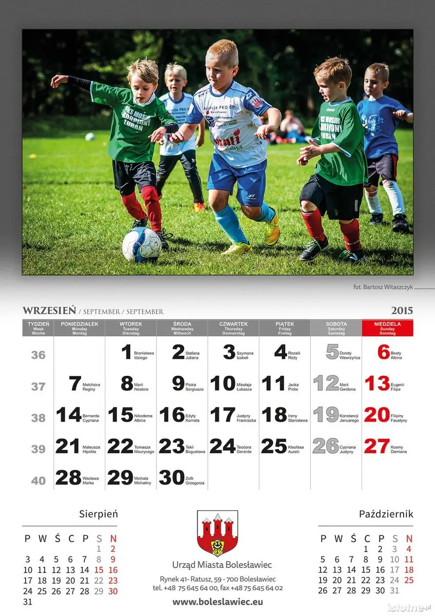 Kalendarz miejski na 2015 rok