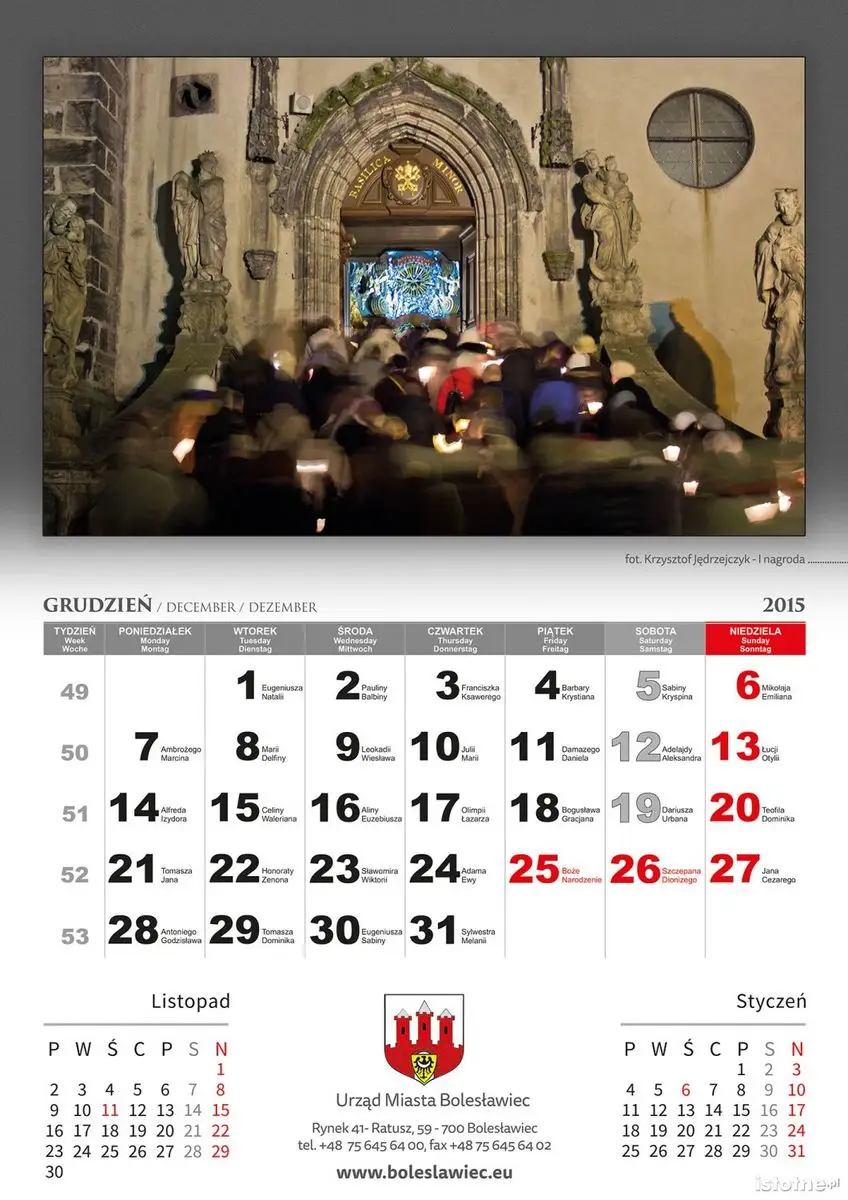 Kalendarz miejski na 2015 rok