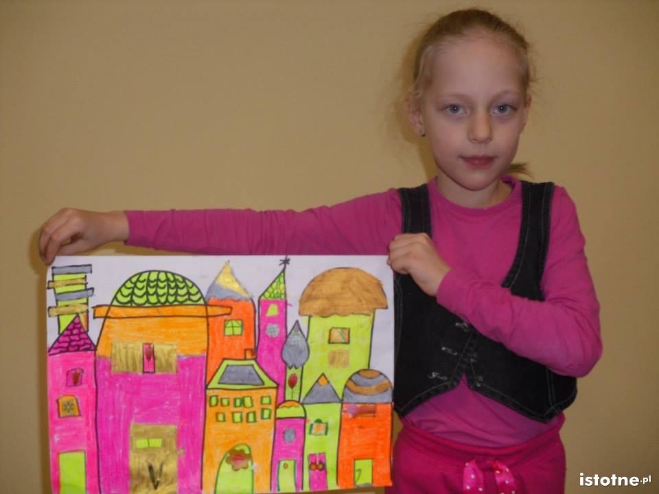 Prace dzieci z zajęć plastycznych w DL w Kraśniku Dolnym