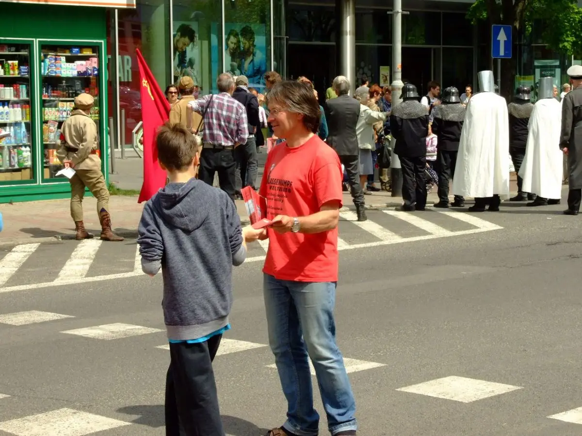 Happening niemieckich komunistów w Bolesławcu