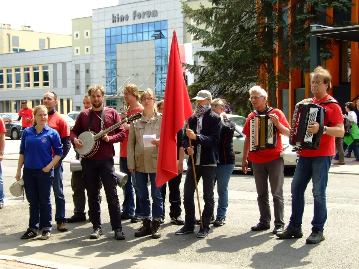 Happening niemieckich komunistów w Bolesławcu