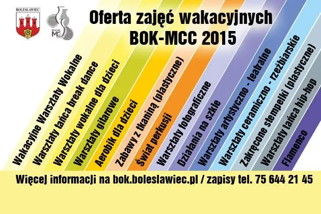 Plakat wakacje z BOK-MCC
