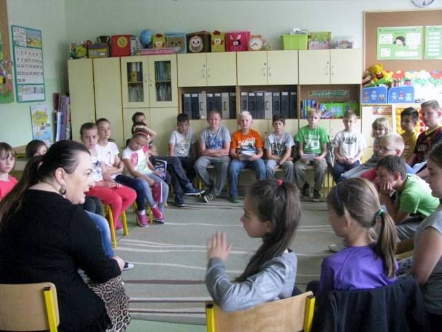 Spotkanie w SP nr 5 z Grażyną Hanaf