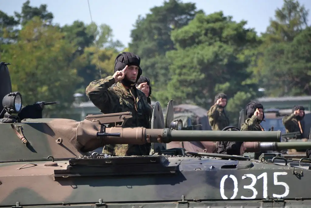 Żołnierze 10 Brygady Kawalerii Pancernej świętują