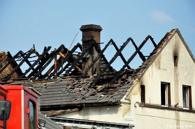 Pożar budynku mieszkalnego w Kościelnej Wsi