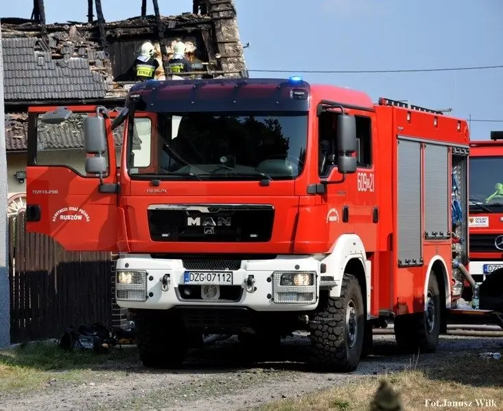 Pożar budynku mieszkalnego w Kościelnej Wsi