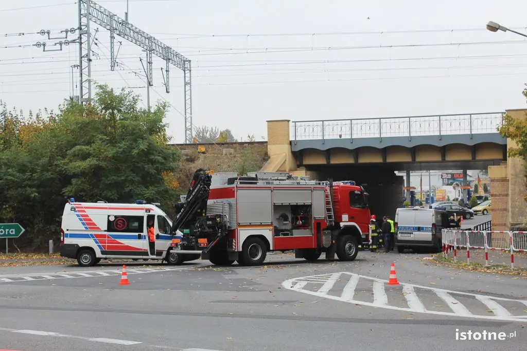 Wypadek pod wiaduktem