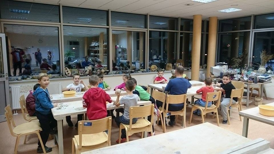Ceramiczno-rzeźbiarskie zajęcia żaków i orlików BKS