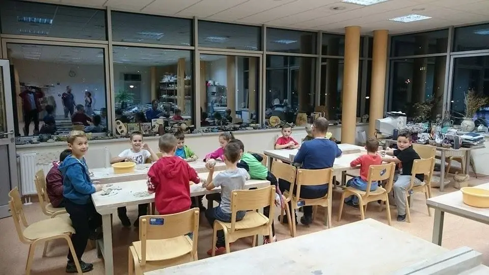 Ceramiczno-rzeźbiarskie zajęcia żaków i orlików BKS