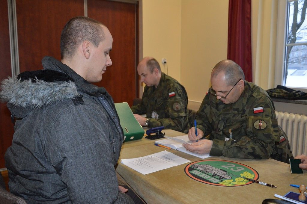 Wcielenie pierwszego turnusu ochotników w 23 Pułku Artylerii