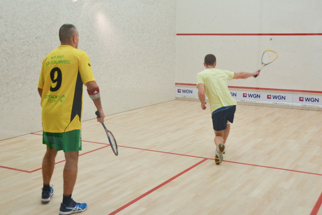 Bolesławieccy strażacy w turnieju squasha