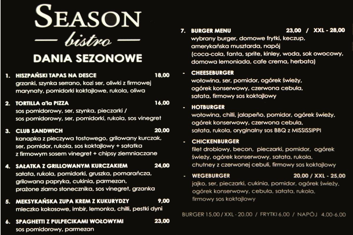 Seazon Bistro - smaki wyłącznie ze świeżych składników