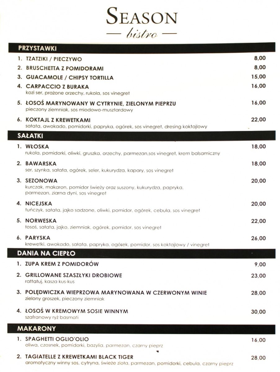 Seazon Bistro - smaki wyłącznie ze świeżych składników