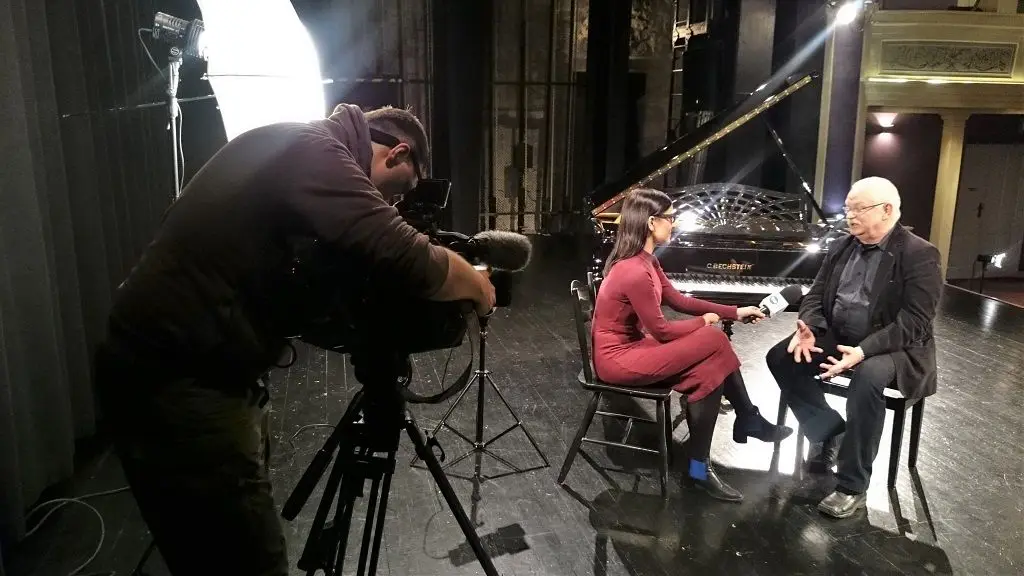 Zdjęcie z planu realizacji programu w Teatrze Starym
