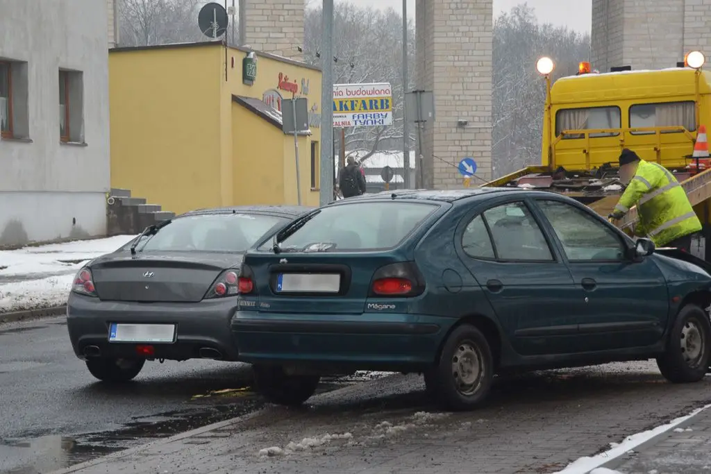 Kolizja w okolicach wiaduktu
