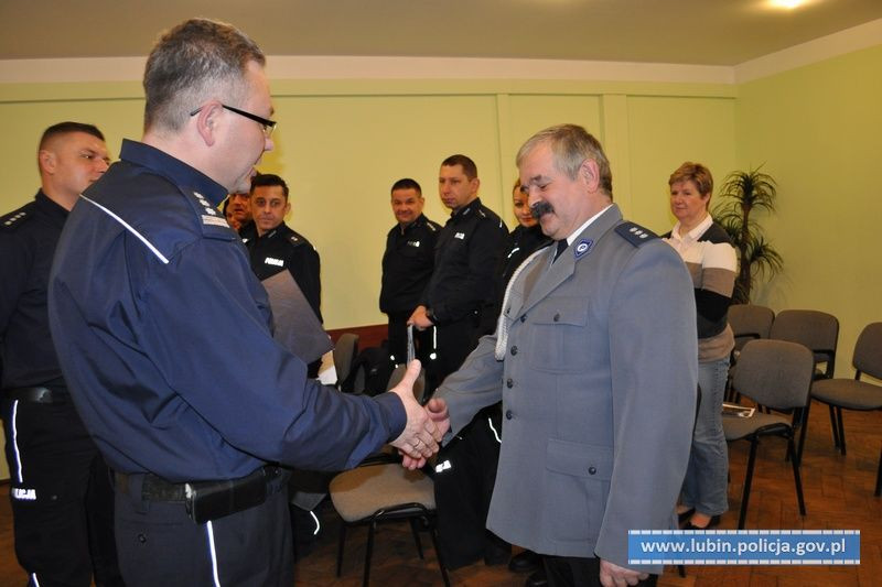Uroczysta odprawa kadry kierowniczej lubińskiej policji