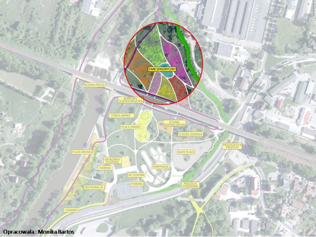 Strefa dla aktywnych w okolicach wiaduktu