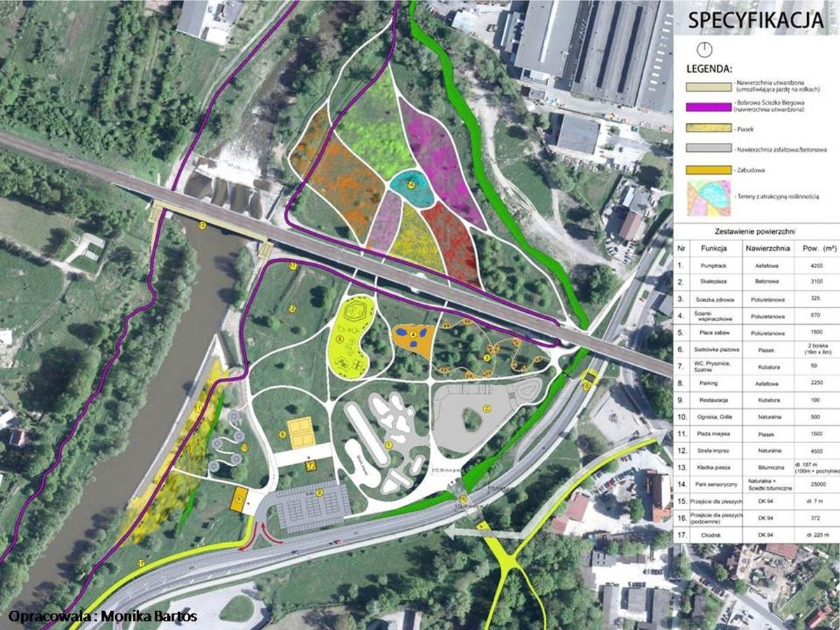 Strefa dla aktywnych w okolicach wiaduktu