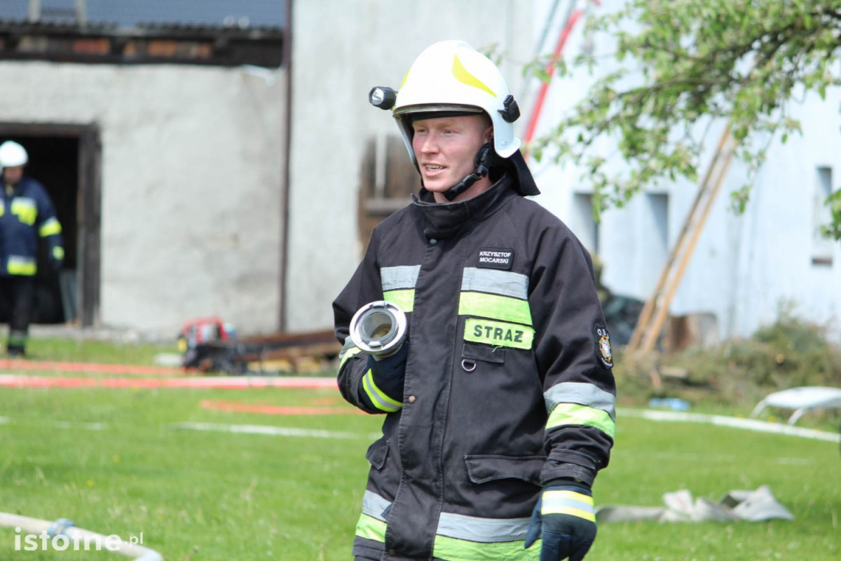 Pożar budynku w Warcie Bolesławieckiej