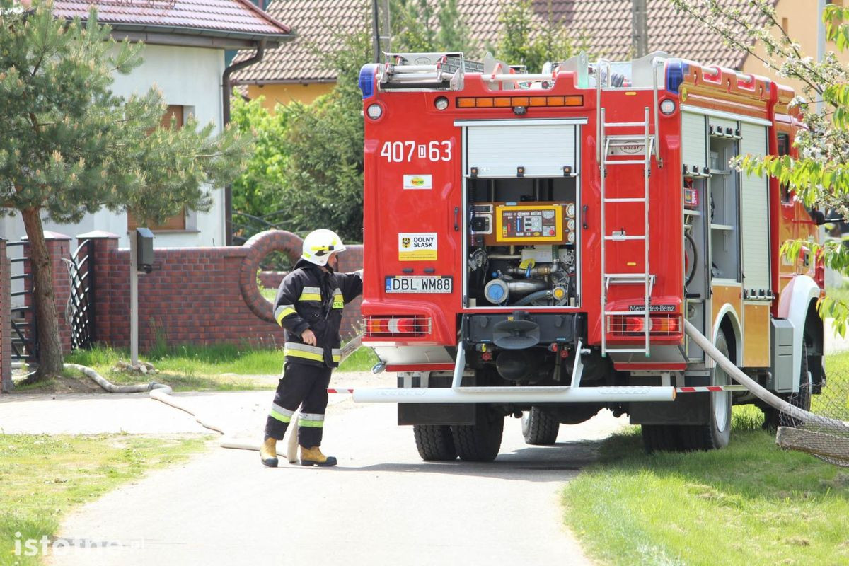 Pożar budynku w Warcie Bolesławieckiej