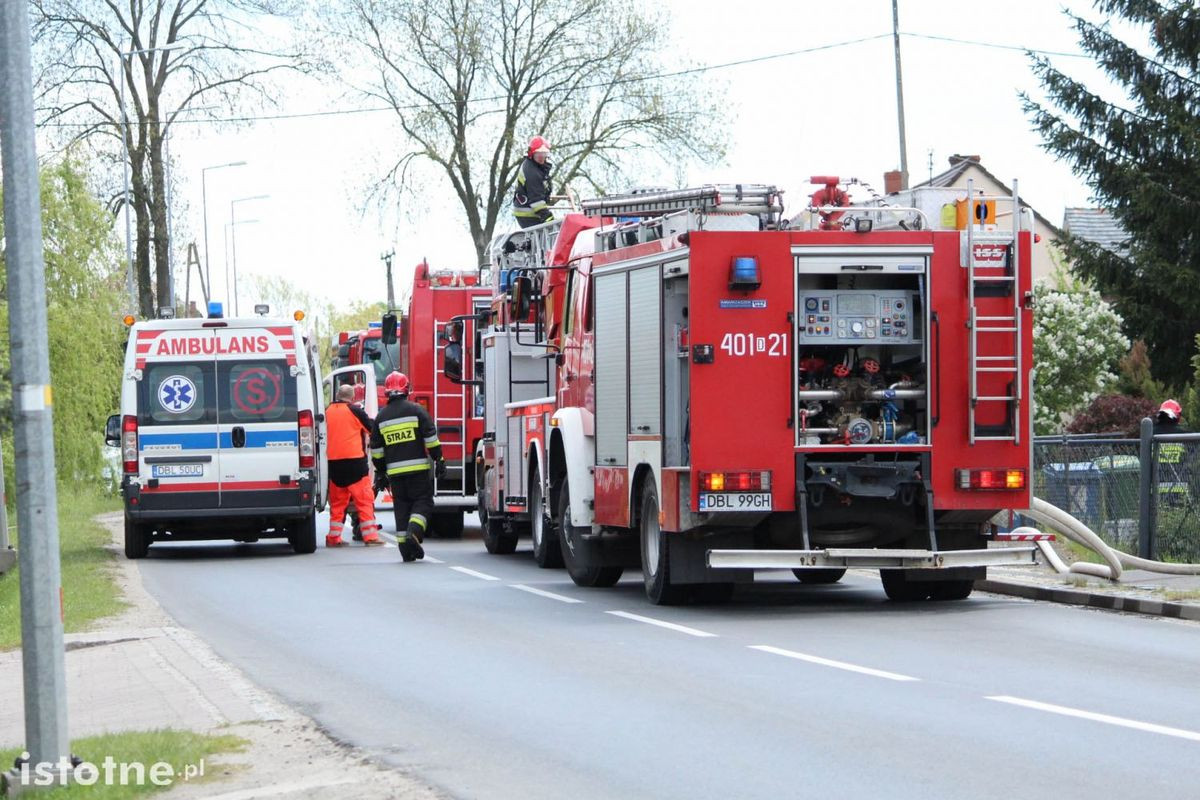 Pożar budynku w Warcie Bolesławieckiej