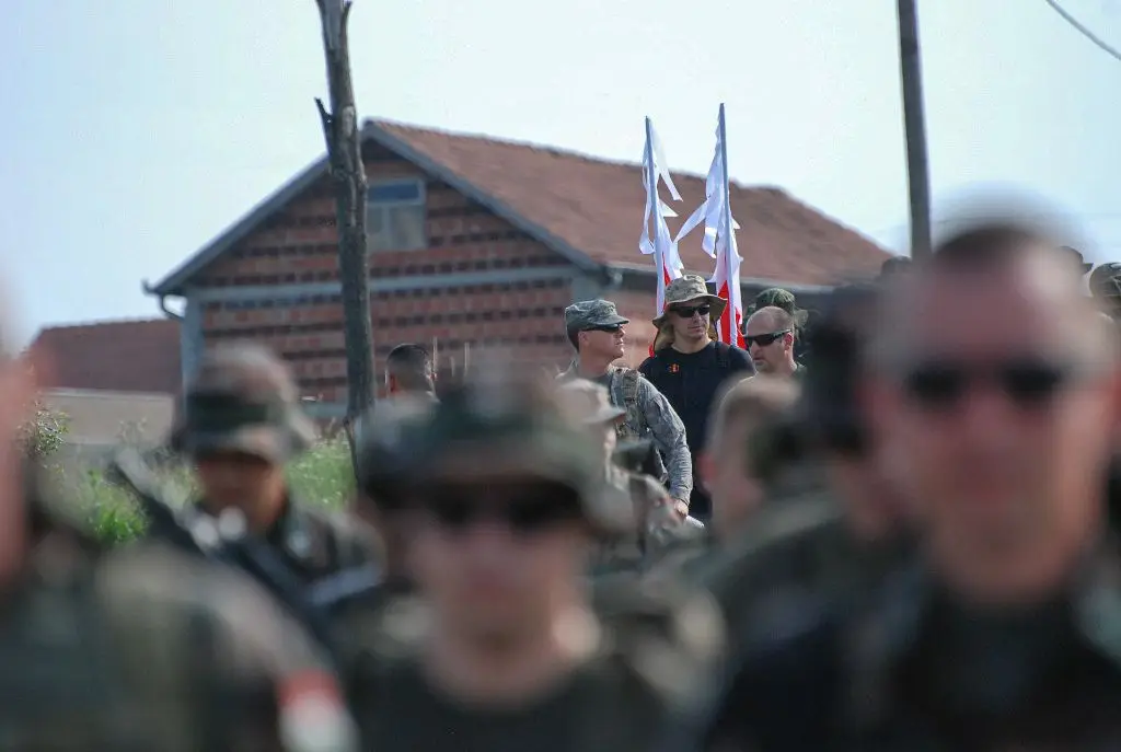 P. Lachowski i M. Pawłowski na podium Dancon March
